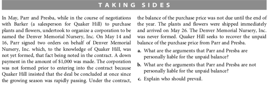 TAKING SIDES In May, Parr and Presba, while in