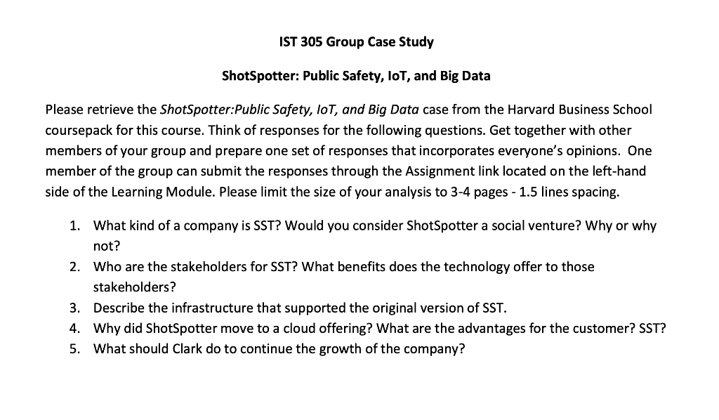 Question 4 + 5 IST 305 Group Case Study