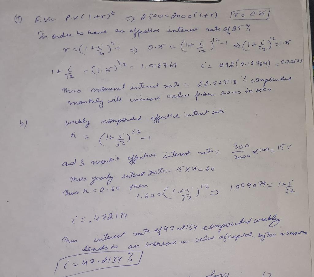 this is Q 2000 $ is the capital amount and it