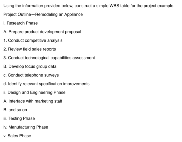 Using the information provided below, construct a