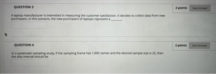 QUESTION 3 2 points Save Answer A laptop