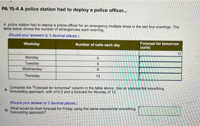 PA 15-4 A police station had to deploy a police