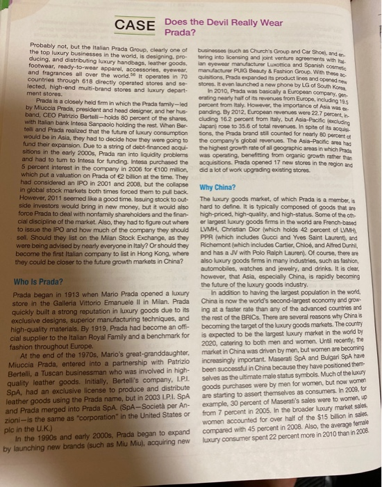 what should prada do, borrow money or do an