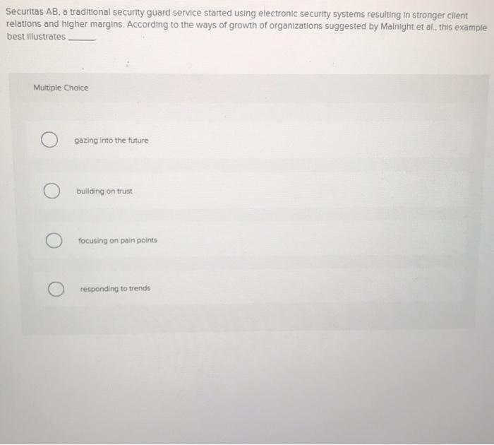 Securitas AB, a traditional security guard