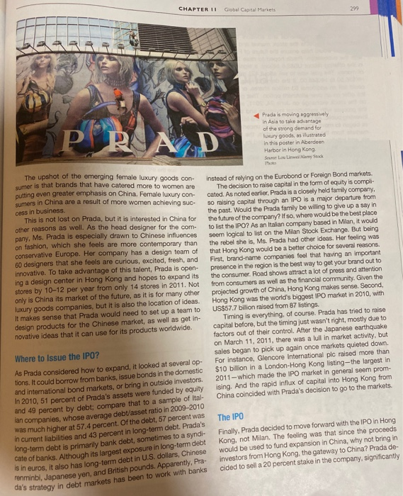 what should prada do, borrow money or do an