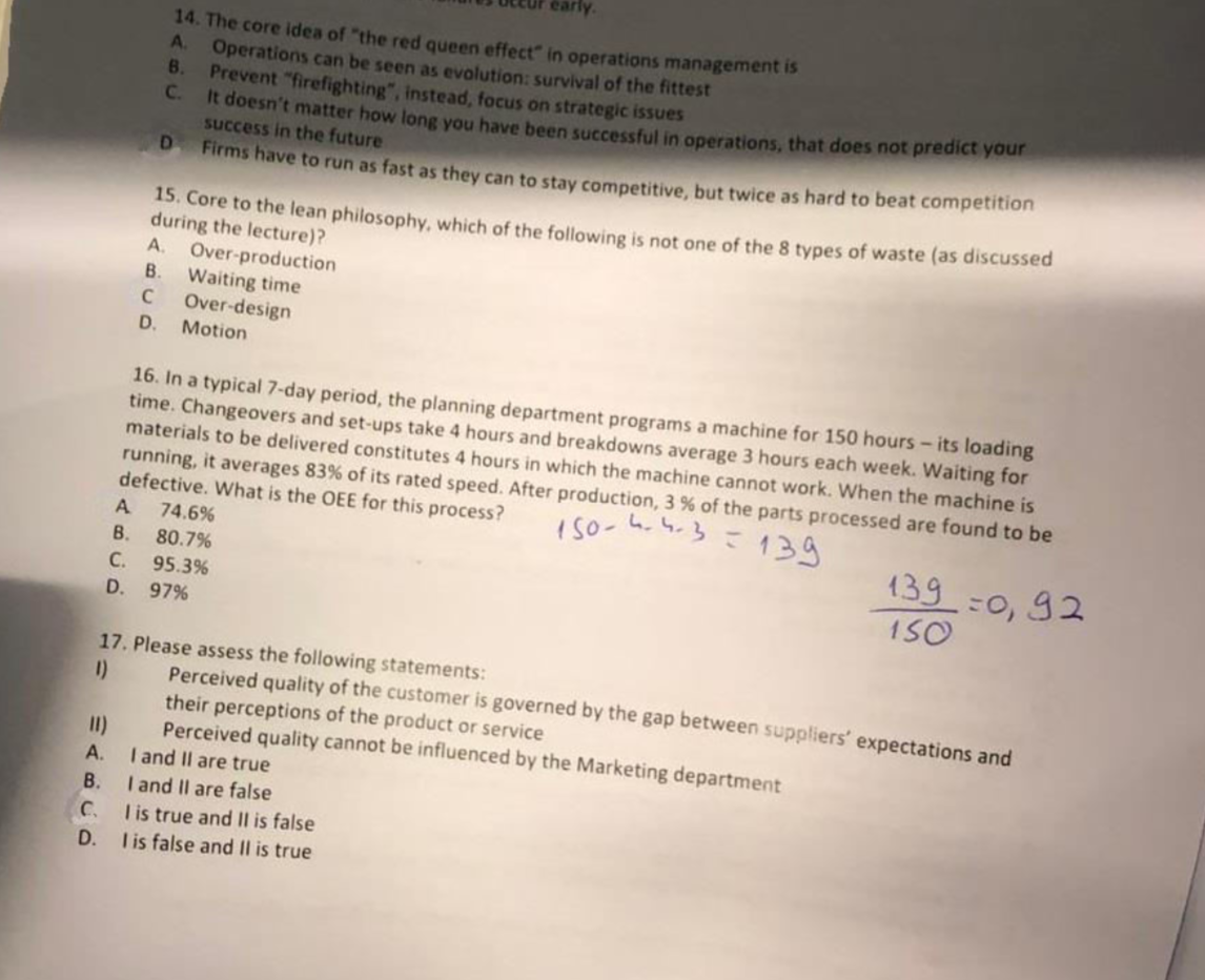 14. The core idea of the red queen effect in