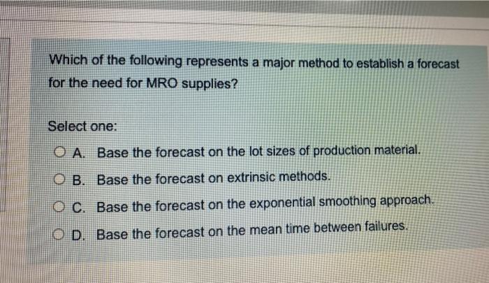 24 Which of the following represents a major