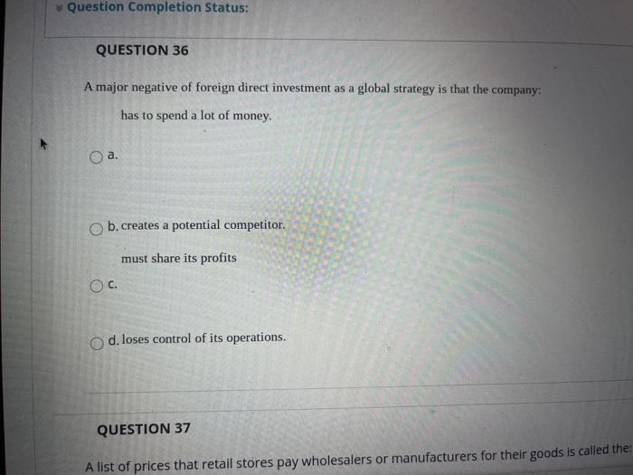 An increase in global trade will: a increase