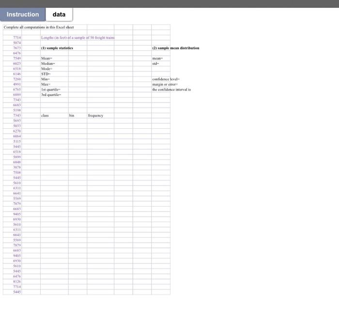 Write a statistical report based on the sample of