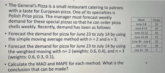 I need you to solve this for production course on