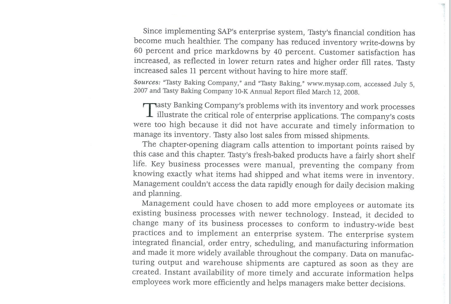 The analysis should answer the following three