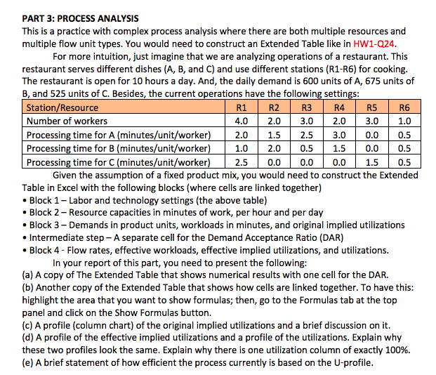 PART 3: PROCESS ANALYSIS This is a practice with