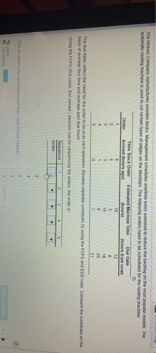 what is the order from sequence 1 to 5 The