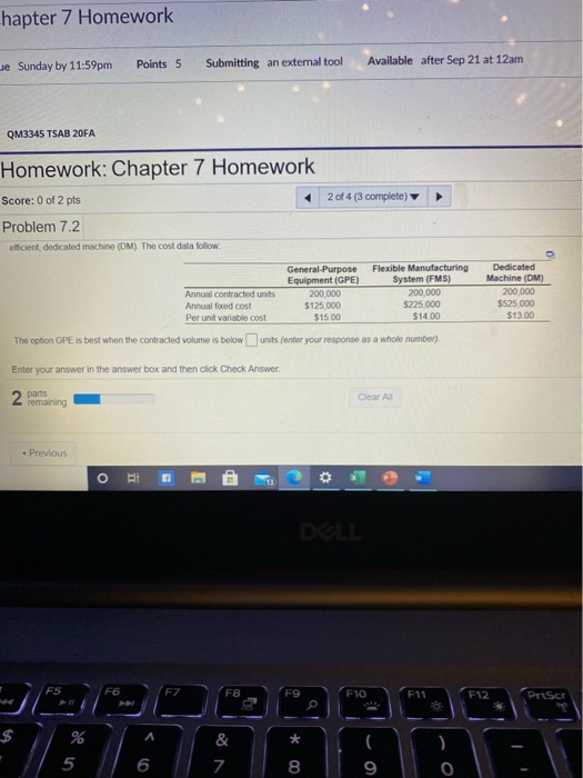 Chapter 7 Homework je Sunday by 11:59pm Points 5