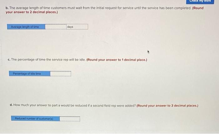 Problem 18-9 (Static) One field representative