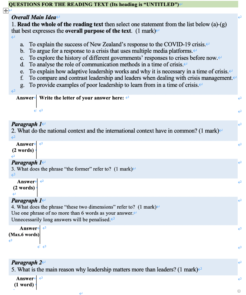 UNTITLED 1. Nothing throws leadership into