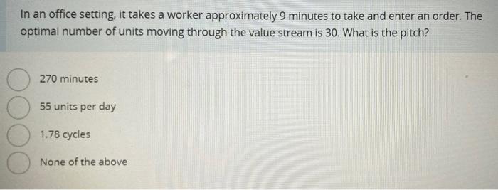 In an office setting, it takes a worker