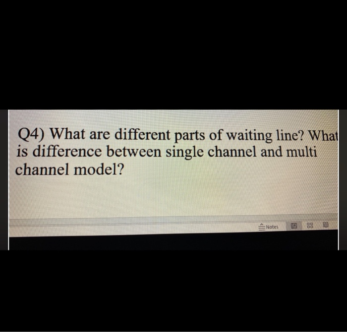 Q4) What are different parts of waiting line?
