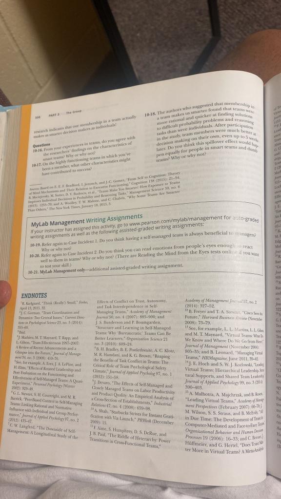 Case Incident 2: Smart Teams and Dumb Teams found