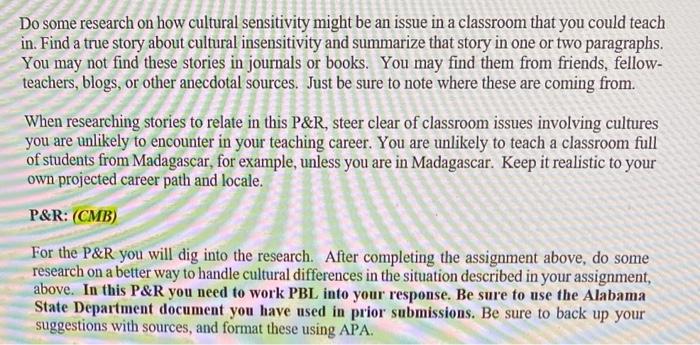 Do some research on how cultural sensitivity