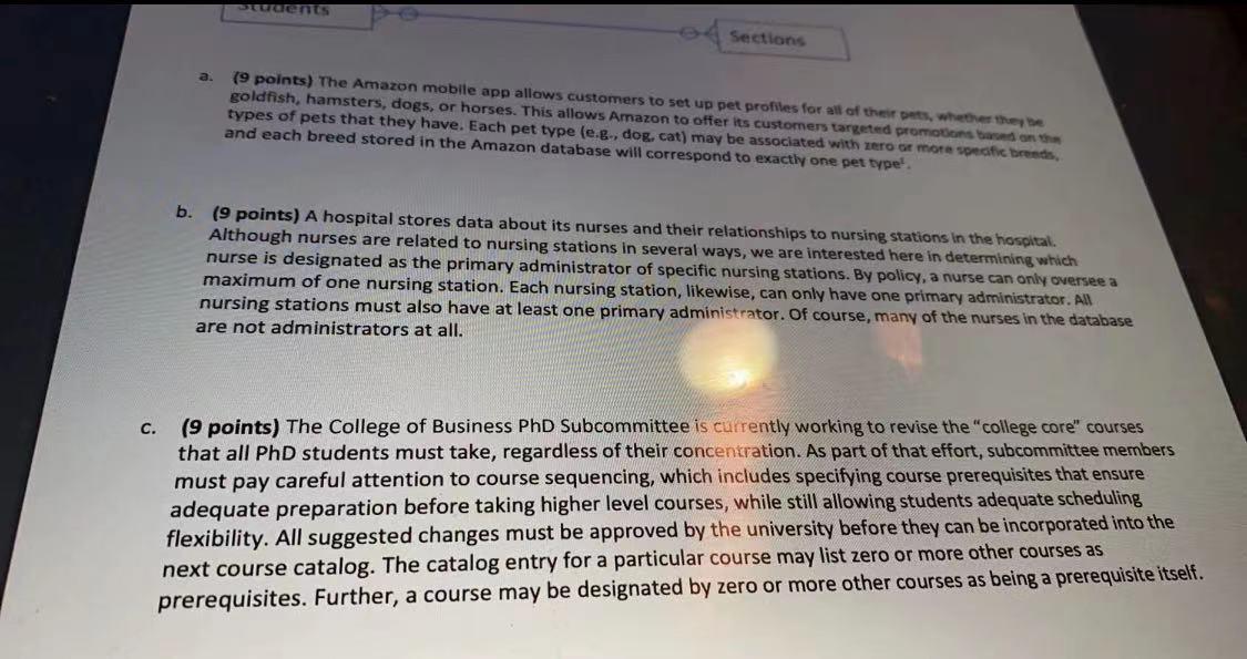 Sections a (9 points) The Amazon mobile app
