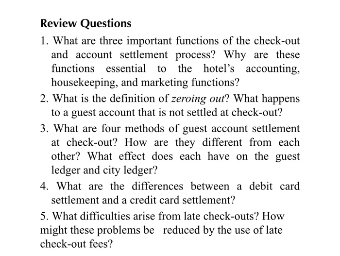 Review Questions 1. What are three important