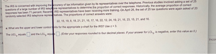 1 9 The IRS is concerned with improving the