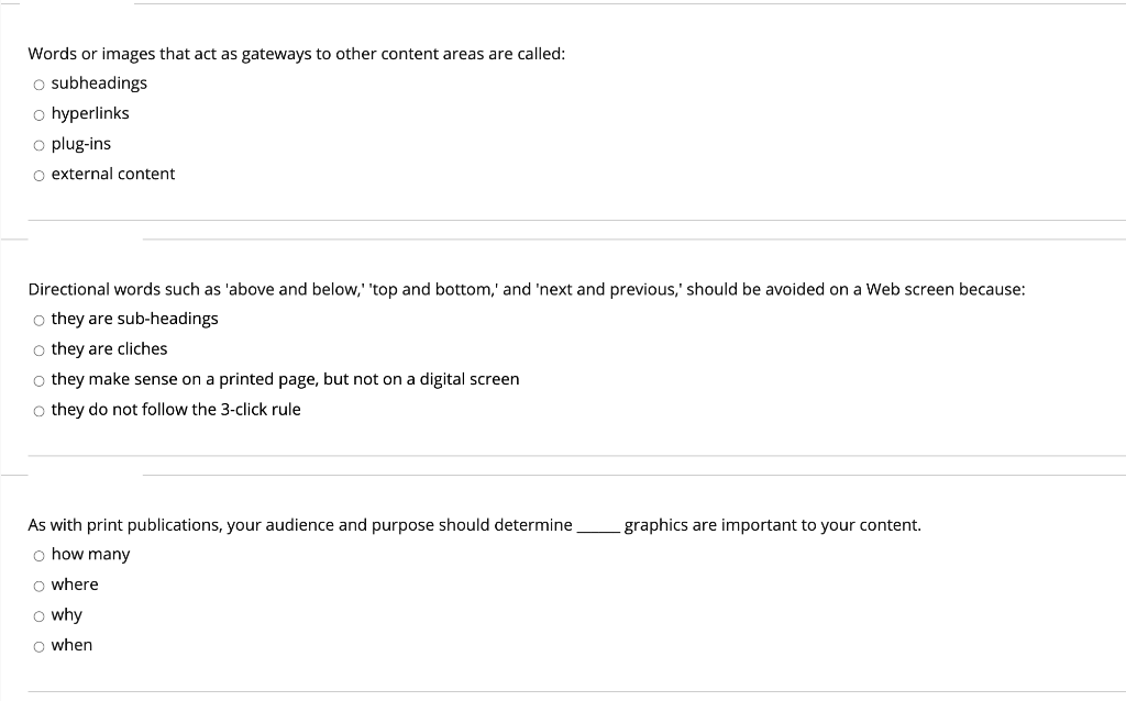How do most people read text on Web sites? o Word