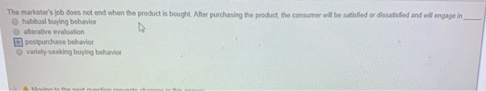 Which one is the right answer? The marketer's job