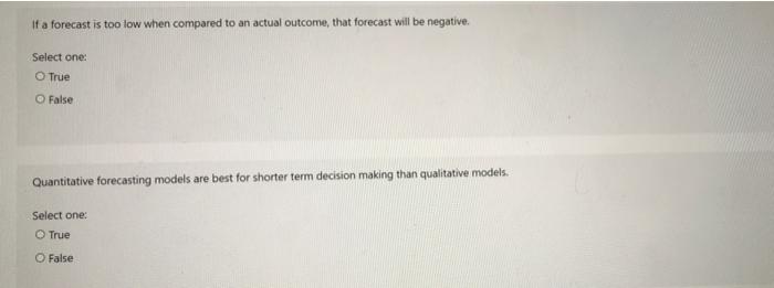 If a forecast is too low when compared to an