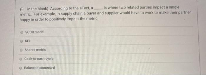 According to the module on measuring performance,