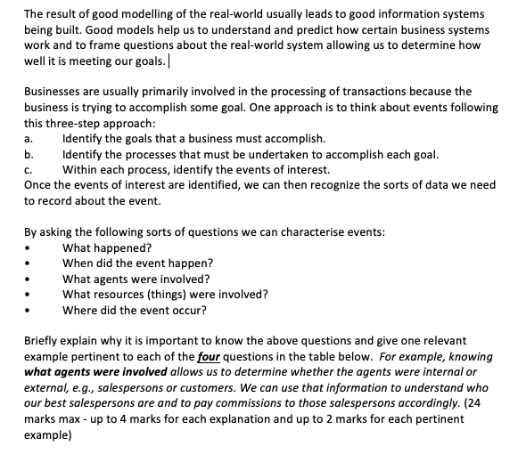 The result of good modelling of the real-world