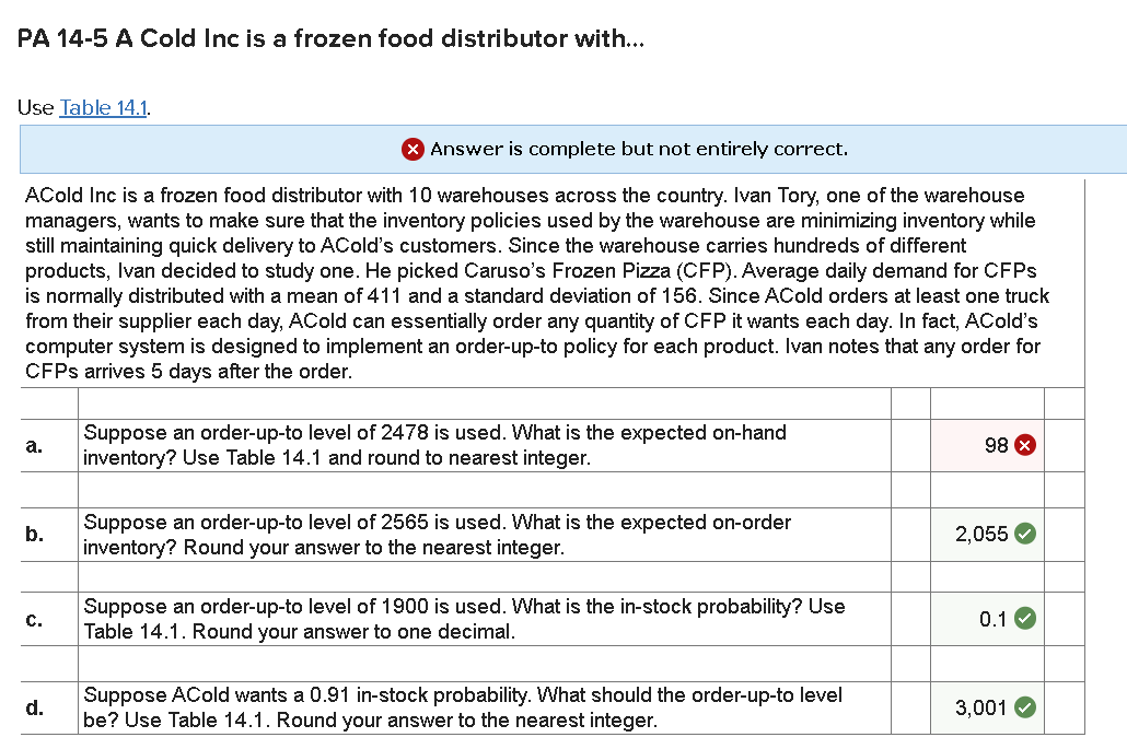 !!!! 98 FOR A IS WRONG !!!! !!!! 98 FOR A IS