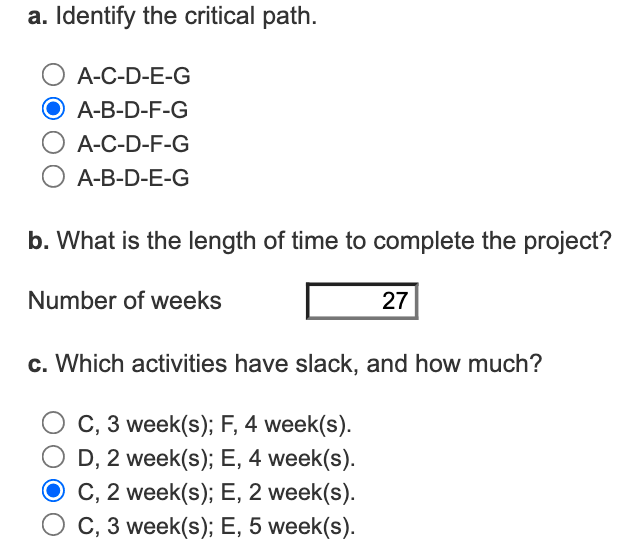 Problem 5-18 The following CPM network has