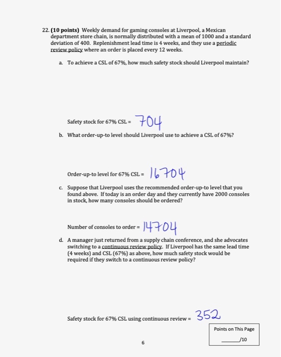 can you please show the work on how to solve 22d