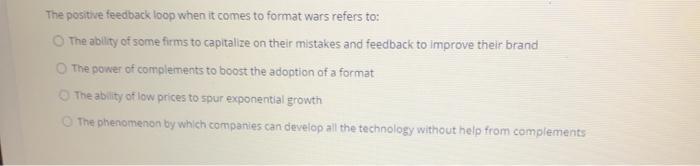 The positive feedback loop when it comes to