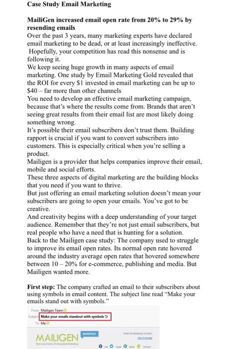 Case Study Email Marketing Mailien increased