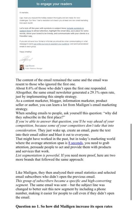 Case Study Email Marketing Mailien increased