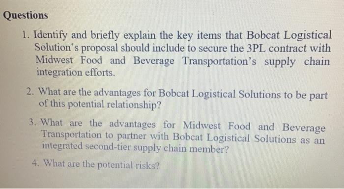 Questions 1. Identify and briefly explain the key