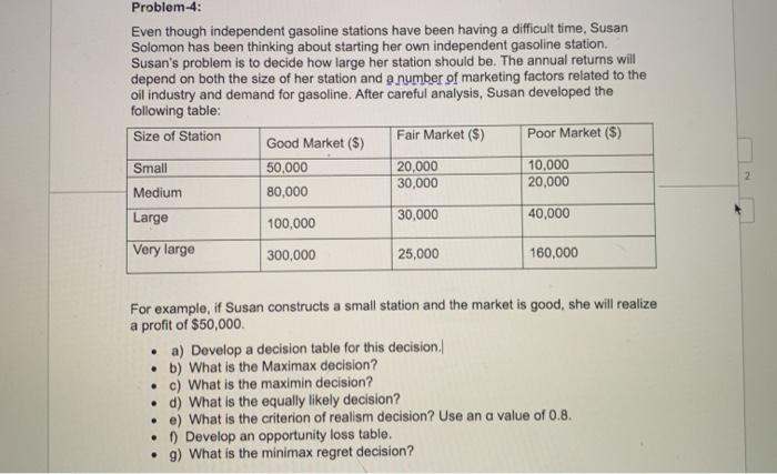 Problem-4: Even though independent gasoline