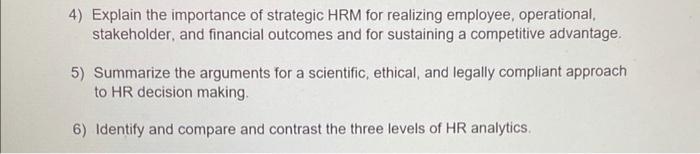 1 paragraph per question 4) Explain the