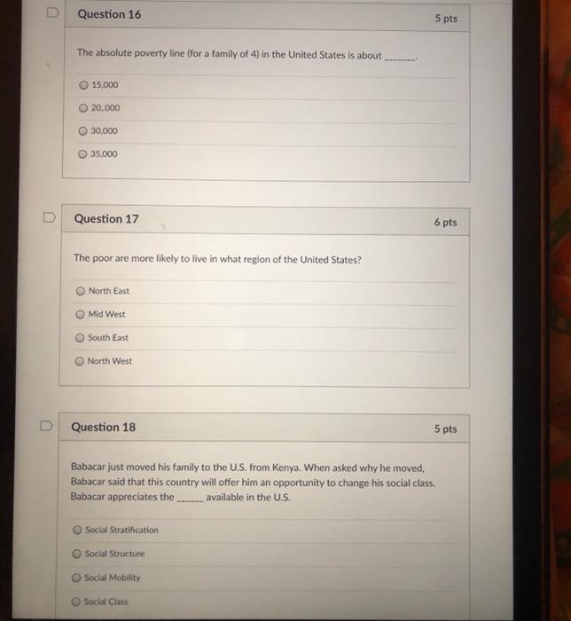 Question 14 5 pts Roz is a 34 year old public