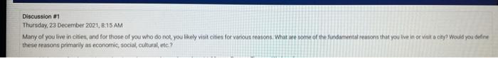Discussion 1 Thursday, 23 December 2021, 8:15 AM