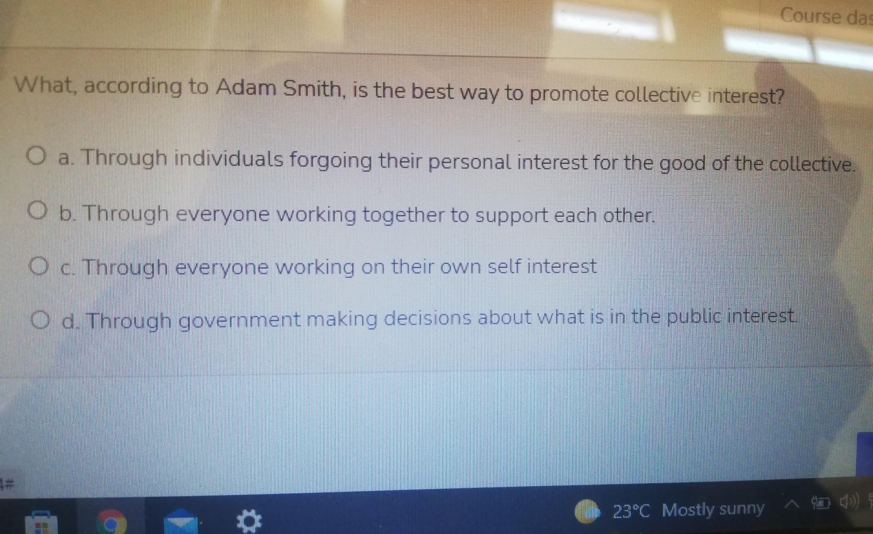 choose the correct answer Course dashboard The