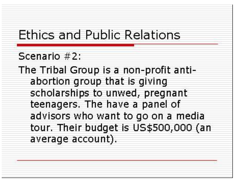 heres a hot button issue. Abortion. In the slide