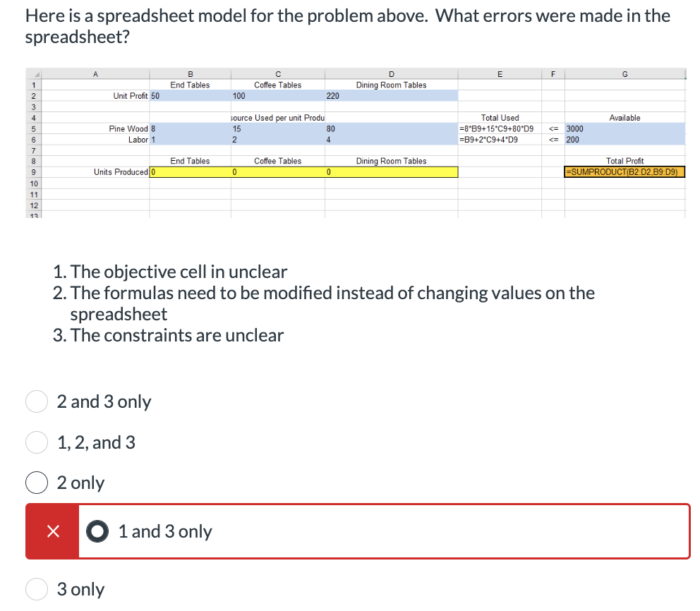Here is a spreadsheet model for the problem