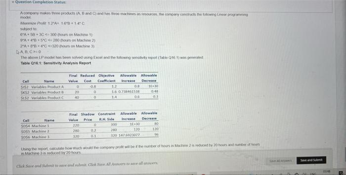 pleade ans this Question Completion Status: A