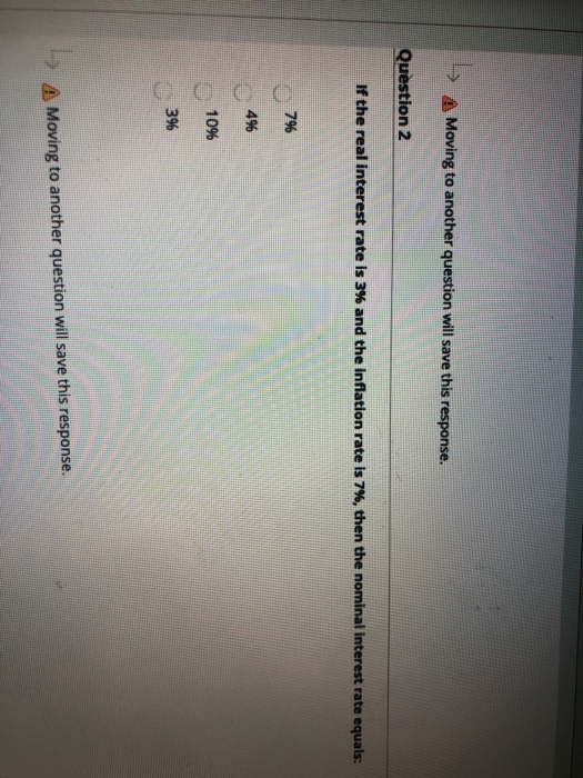 Moving to another question will save this