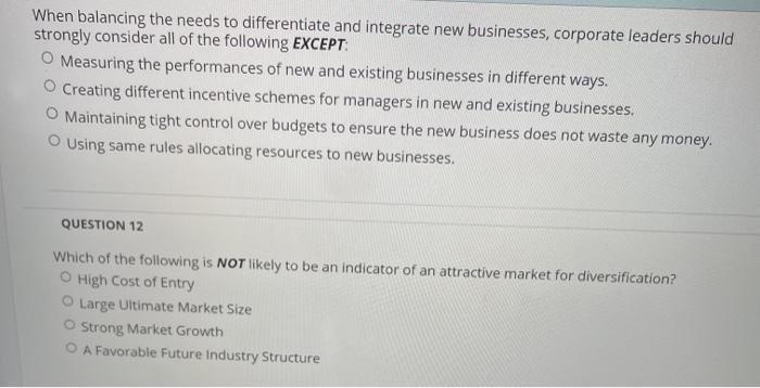 When balancing the needs to differentiate and