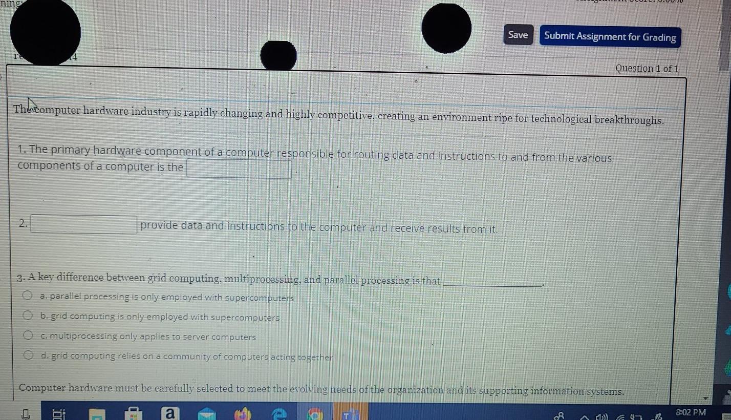 ning Save Submit Assignment for Grading Question